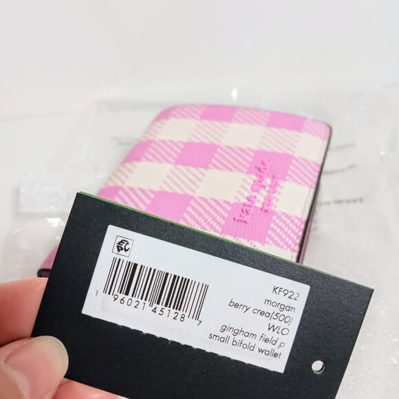 Kate Spade New York Morgan Gingham Field Small Bifold Wallet - Picture 4 of 5